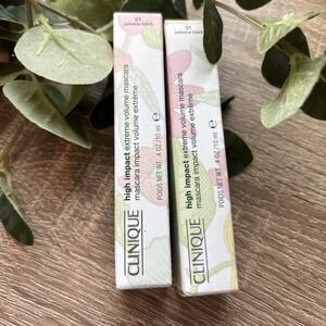 LOT OF 2 Clinique High Impact Extreme Volume Mascara 01 Extreme Black .4 oz